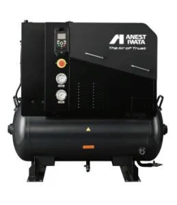 Máy nén khí trục vít có dầu tích hợp bình chứa LRST Series Anest Iwata